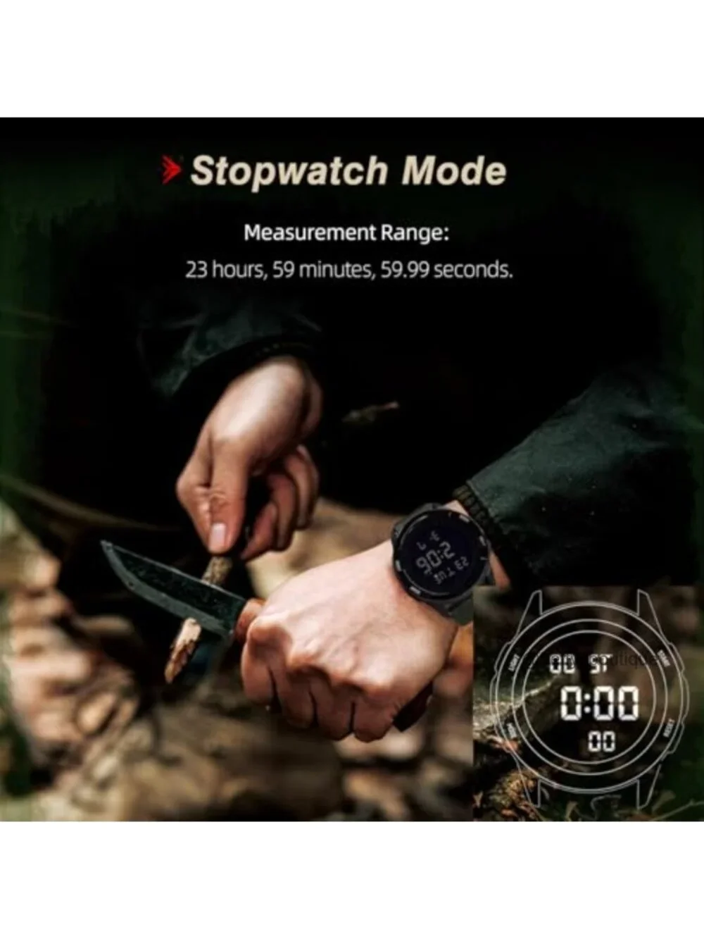 Ultra-Lightweight Military Digital Watch, Nylon Velcro Strap, LED Backlight,
